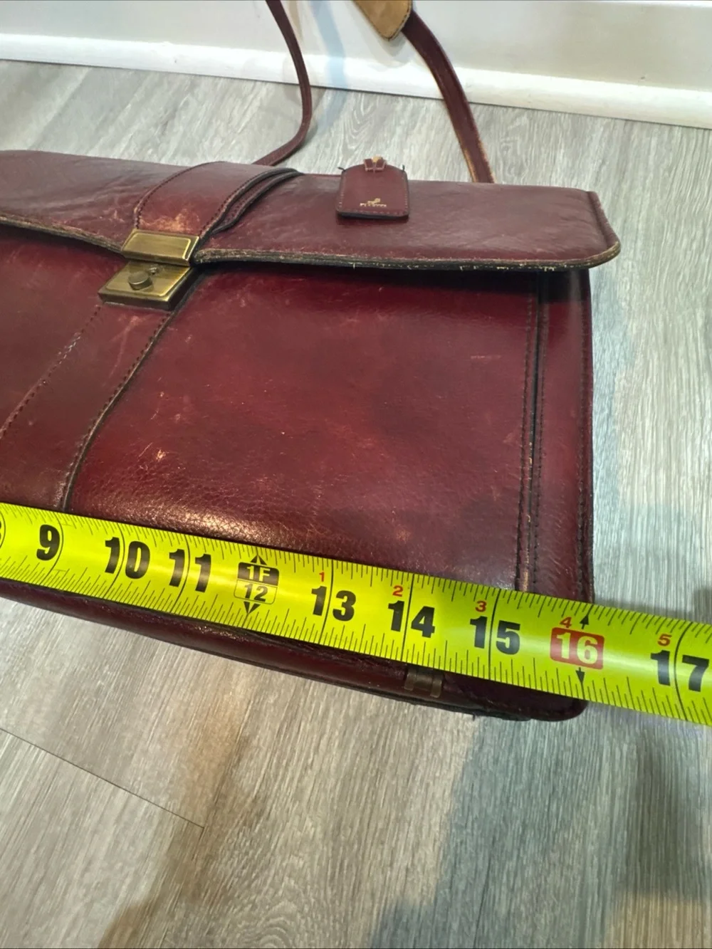 Vintage Renwick Antico Oxhide Leather Mens Briefcase Bag w Keys Canada Messenger